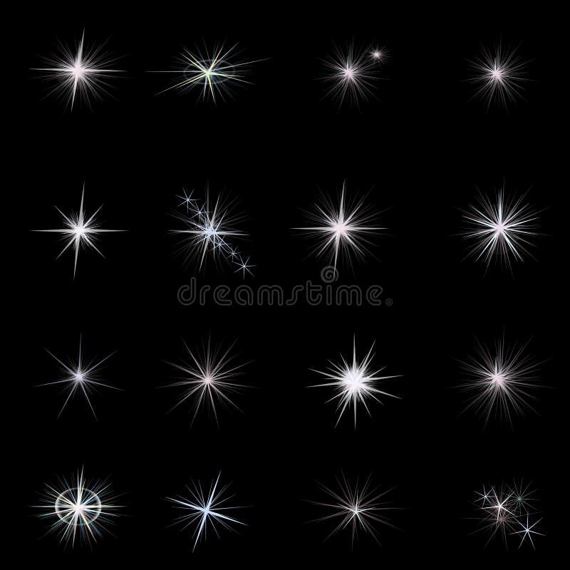 Shine stars with glitters and sparkles. stars set vector. Shine stars with glitters and sparkles. stars set vector