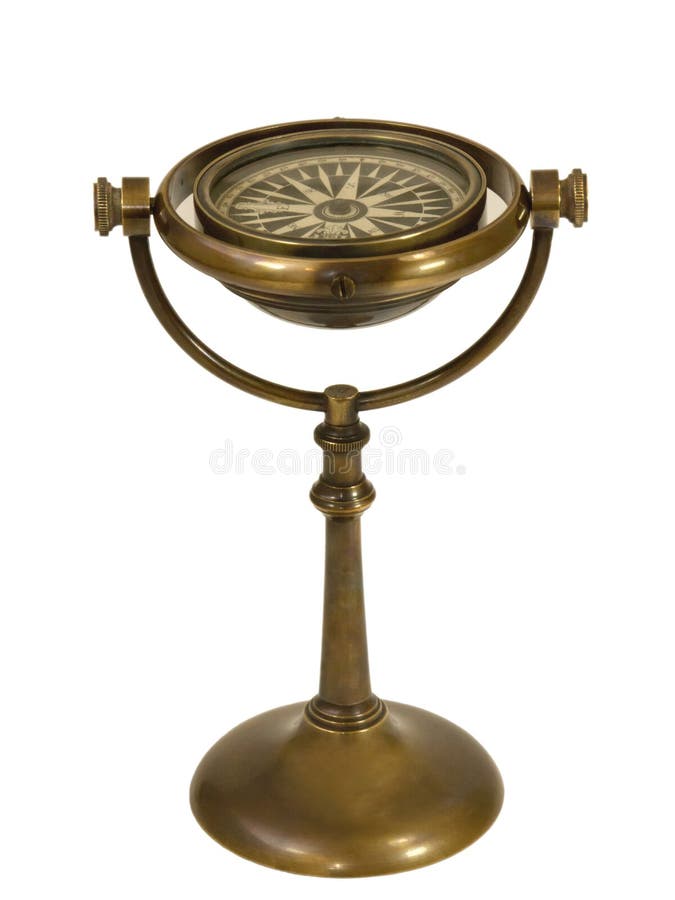 O bronze antigo envia o compasso e o suporte II imagem de stock royalty free O bronze antigo envia o compasso e o suporte II imagem de stock royalty free
