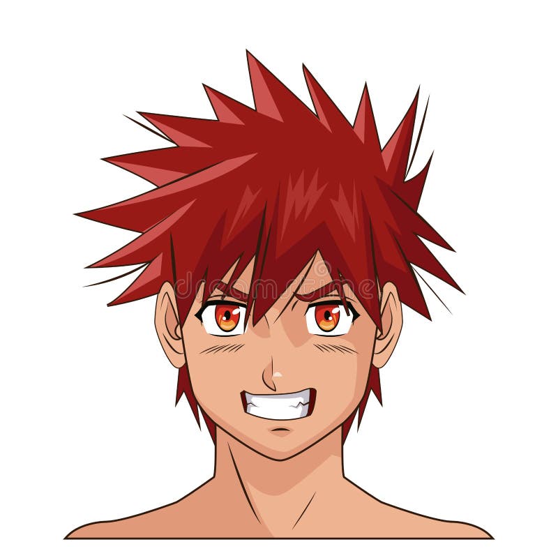 Desenhos Animados Do Homem Do Anime De Duas Caras Ilustração do Vetor -  Ilustração de branco, felicidade: 83973419