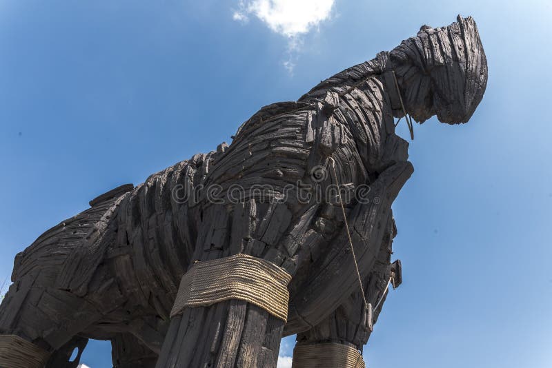 Cavalo De Troia Na Cidade De Canakkale Imagem de Stock - Imagem de guerra,  troy: 99390803