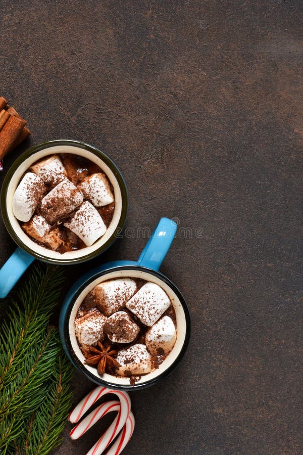 O chocolate quente é uma bebida tradicional do inverno Natal imagem de stock O chocolate quente é uma bebida tradicional do inverno Natal imagem de stock