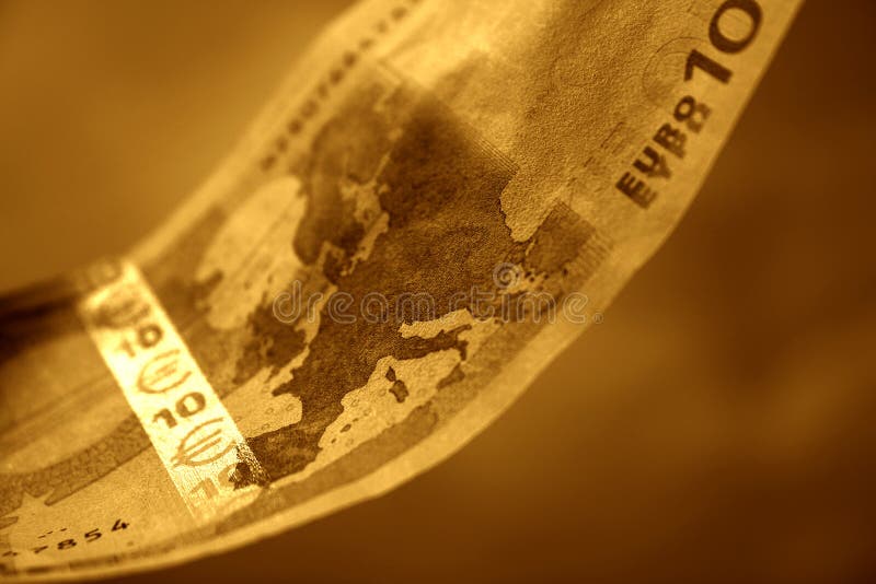 O close-up de 10 euro, II imagens de stock O close-up de 10 euro, II imagens de stock