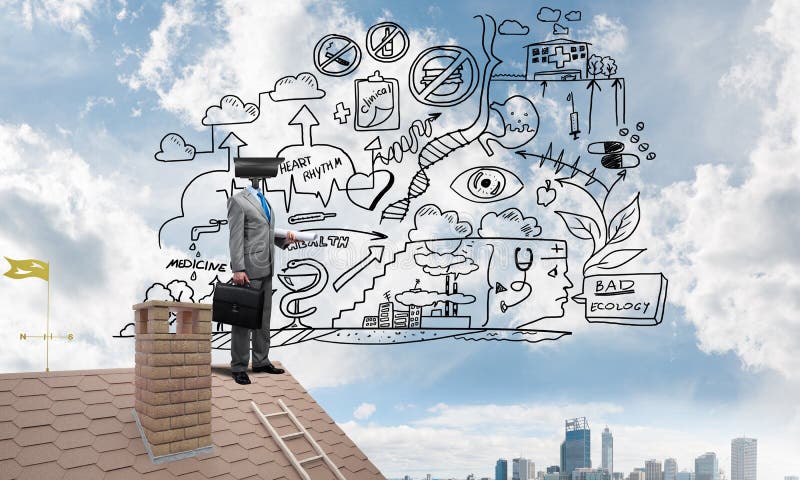 O conceito da segurança interna e da proteção de privacidade com câmera dirigiu o homem imagem de stock royalty free