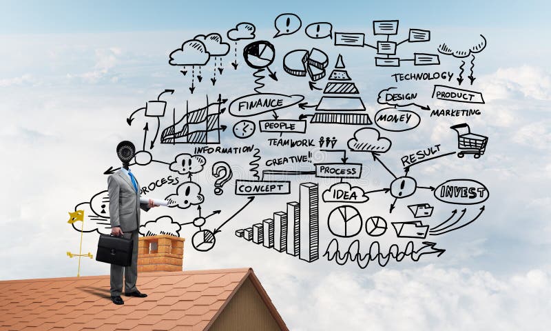 O conceito da segurança interna e da proteção de privacidade com câmera dirigiu o homem imagem de stock