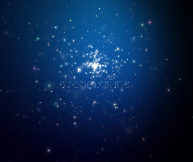 O céu estrelado da noite. Espaço aberto ilustração do vetor