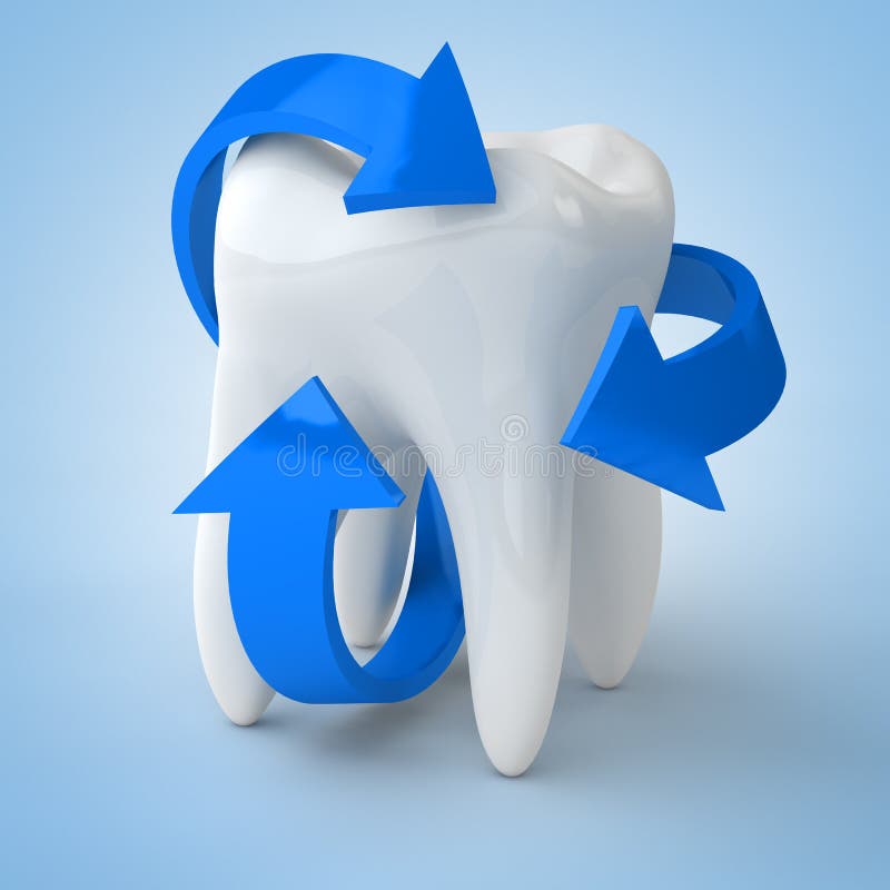 O dente obtem cuidados dentários ilustração do vetor O dente obtem cuidados dentários ilustração do vetor
