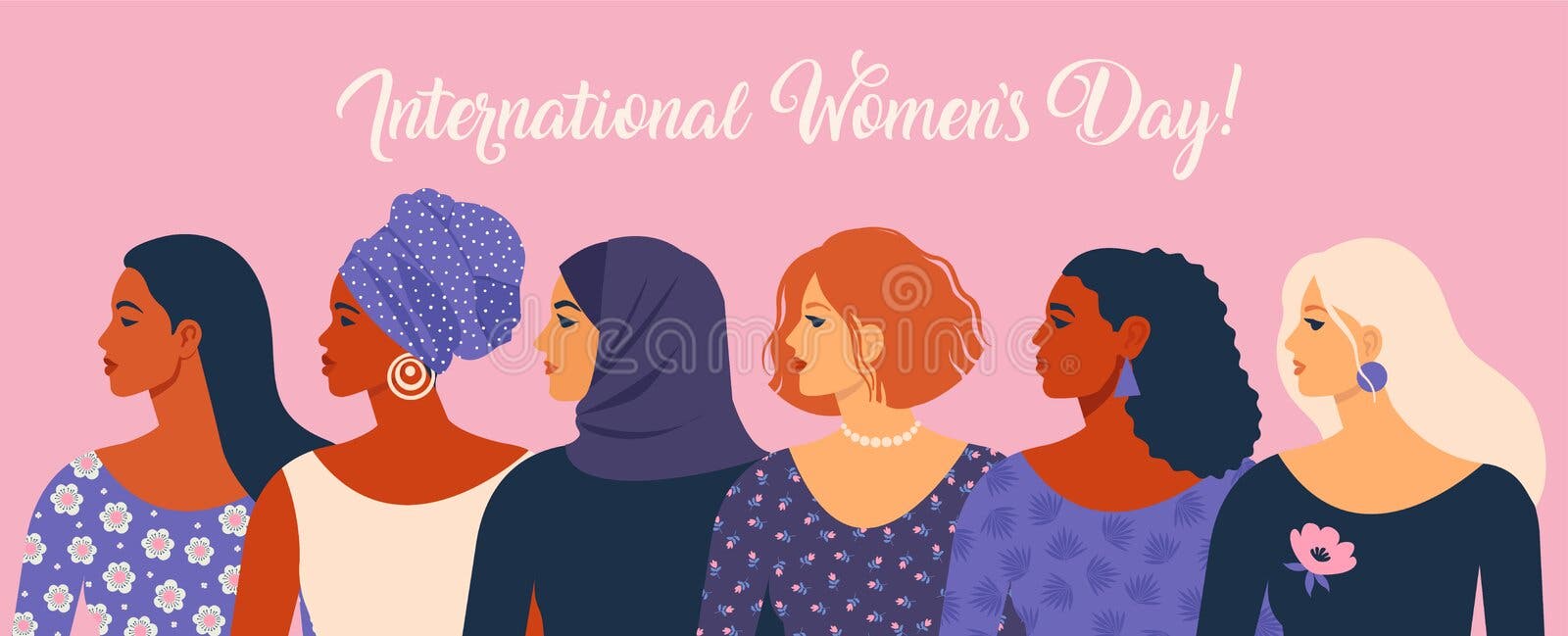 O dia das mulheres internacionais Ilustração do vetor com nacionalidades e culturas diferentes das mulheres O dia das mulheres internacionais Ilustração do vetor com nacionalidades e culturas diferentes das mulheres