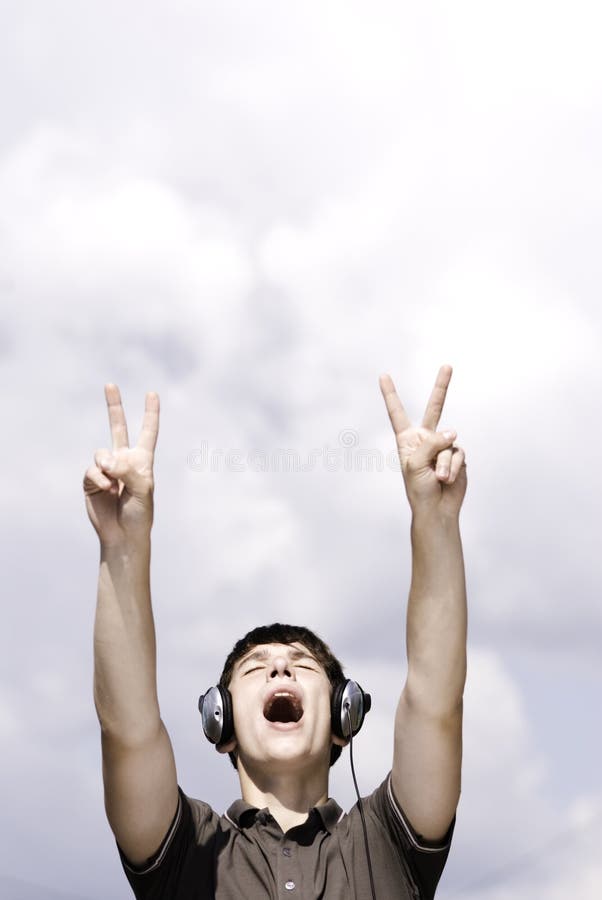 DJ scream fotografia de stock royalty free