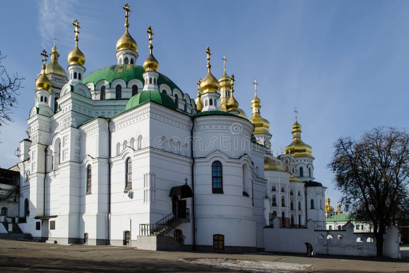 O Dormition santamente Kiev-Pechersk Lavra imagens de stock O Dormition santamente Kiev-Pechersk Lavra imagens de stock