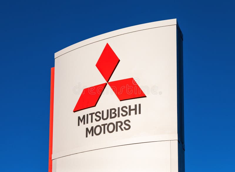 O emblema Mitsubishi imagem de stock royalty free