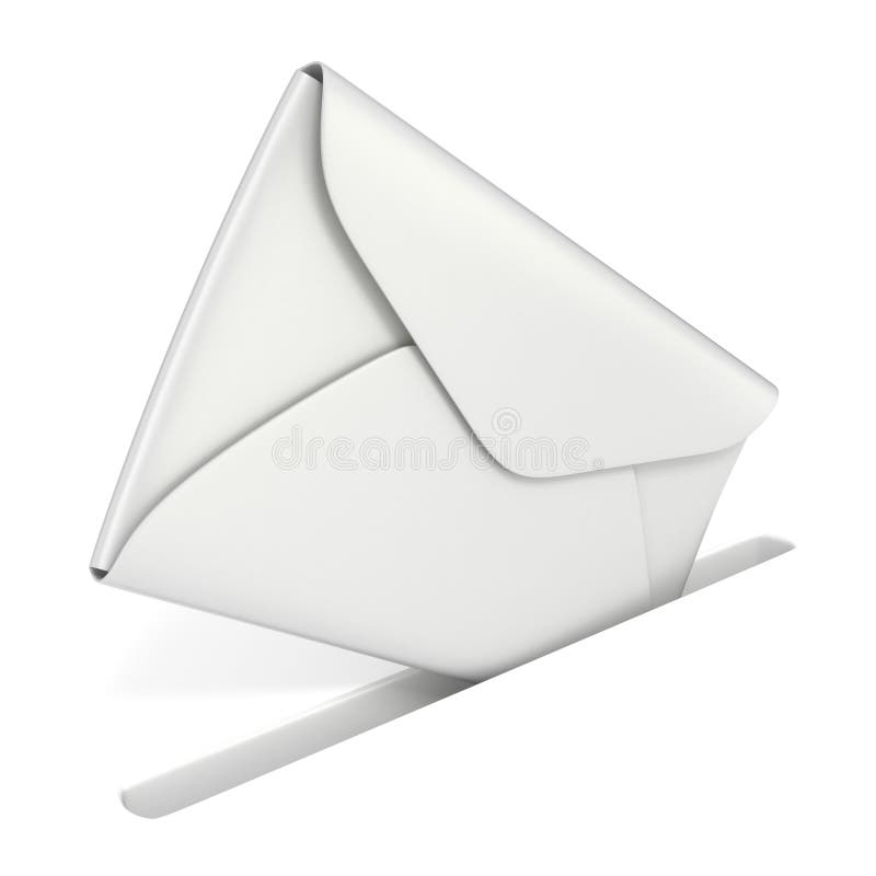 O envelope branco vazio cai no entalhe Enviando o conceito 3 do correio ilustração do vetor O envelope branco vazio cai no entalhe Enviando o conceito 3 do correio ilustração do vetor