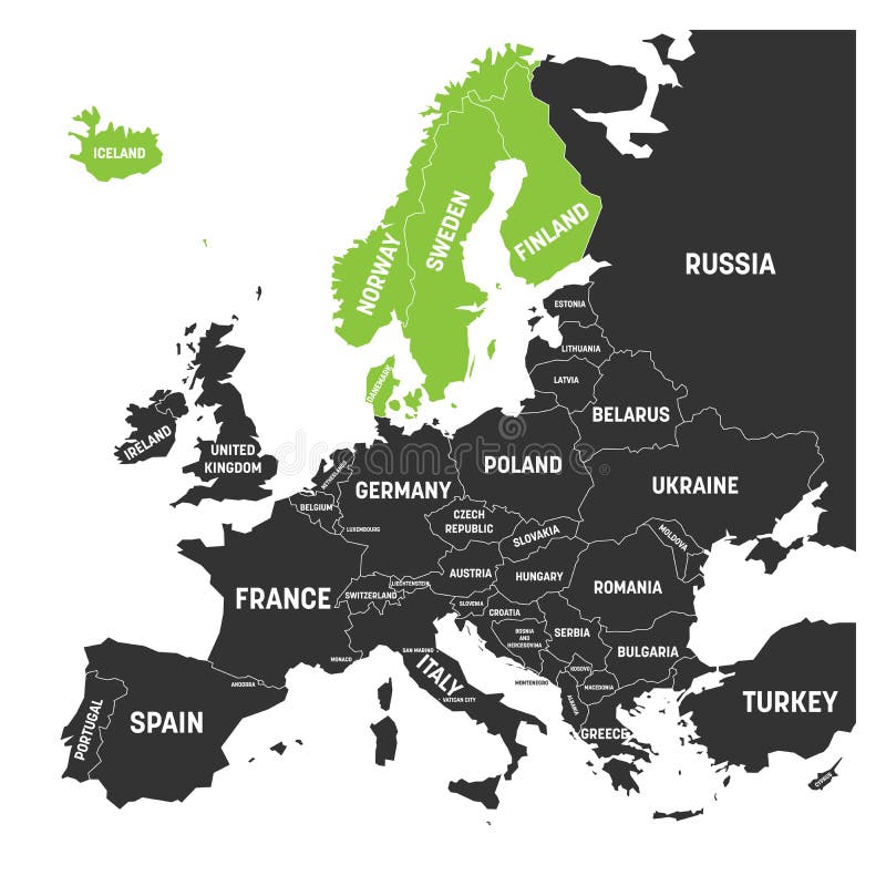 Vetores de Escandinávia Báltico Mapa Países Nórdicos Dinamarca Noruega  Finlândia Suécia Mapa Vetorial e mais imagens de Cultura escandinava -  iStock