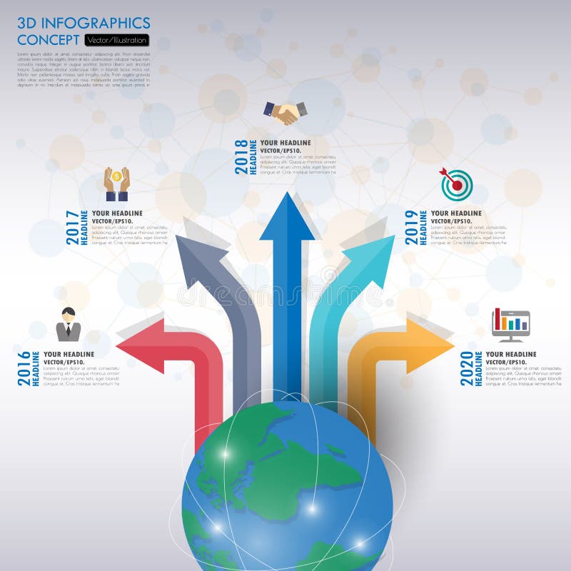 O espaço temporal do conceito do negócio Molde de Infograph, papel realístico 5 ilustração stock O espaço temporal do conceito do negócio Molde de Infograph, papel realístico 5 ilustração stock