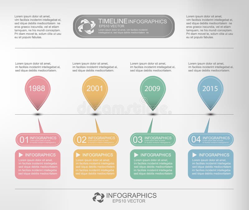O espaço temporal Infographic do vetor ilustração do vetor O espaço temporal Infographic do vetor ilustração do vetor