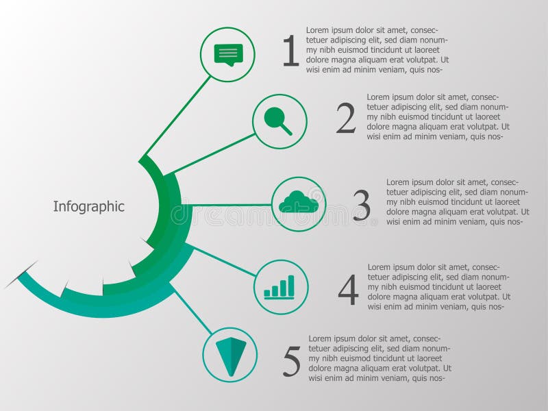 O espaço temporal verde infographic com espaço do ícone e da cópia do logotipo para o tex ilustração royalty free O espaço temporal verde infographic com espaço do ícone e da cópia do logotipo para o tex ilustração royalty free