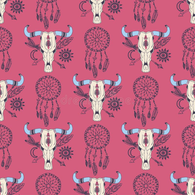 O estilo criativo do boho do vetor molda setas étnicas das penas de Mady e o fundo sem emenda do teste padrão dos elementos flora ilustração stock O estilo criativo do boho do vetor molda setas étnicas das penas de Mady e o fundo sem emenda do teste padrão dos elementos flora ilustração stock
