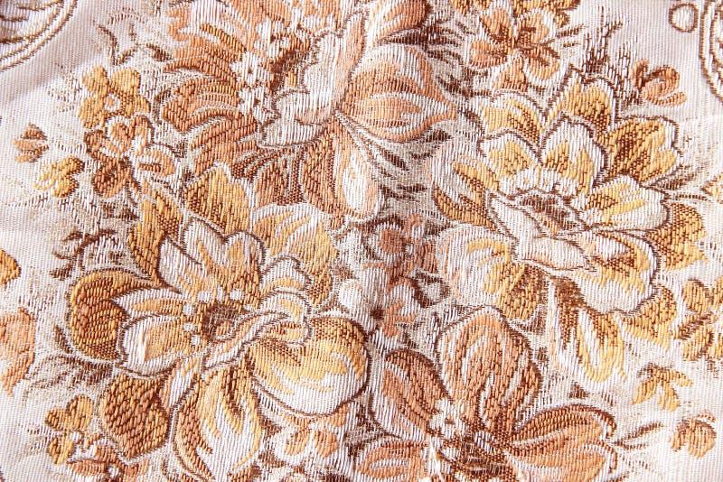 Vintage style of tapestry flowers fabric pattern background. Vintage style of tapestry flowers fabric pattern background