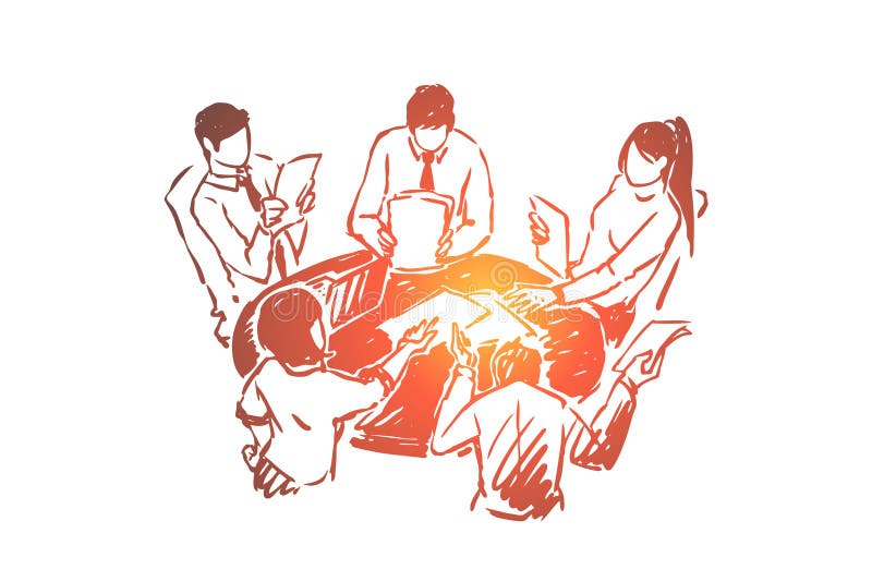 O exerc?cio do desenvolvimento de equipes, estudantes conceitua, trabalhos de equipe, processo da discuss?o da estrat?gia de dese ilustração royalty free O exerc?cio do desenvolvimento de equipes, estudantes conceitua, trabalhos de equipe, processo da discuss?o da estrat?gia de dese ilustração royalty free