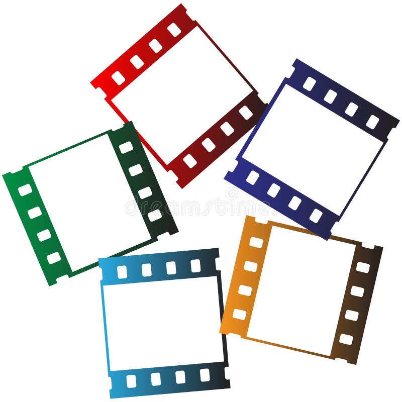 O filme descasca o logotipo ilustração royalty free O filme descasca o logotipo ilustração royalty free