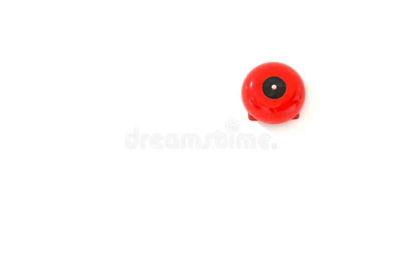 O fogo vermelho do alarme da campainha elétrica, soa o alerta do alarme na construção imagens de stock O fogo vermelho do alarme da campainha elétrica, soa o alerta do alarme na construção imagens de stock