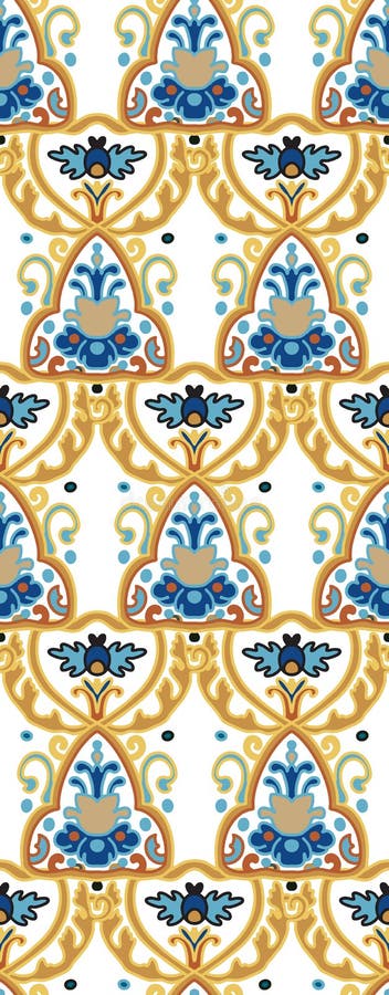 O fundo floral da telha, motivo oriental tradicional, vector o teste padr?o sem emenda ilustração royalty free O fundo floral da telha, motivo oriental tradicional, vector o teste padr?o sem emenda ilustração royalty free