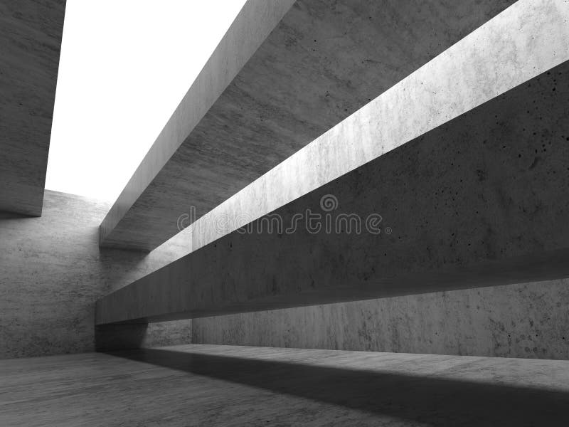 O fundo moderno da arquitetura, 3d rende ilustração royalty free