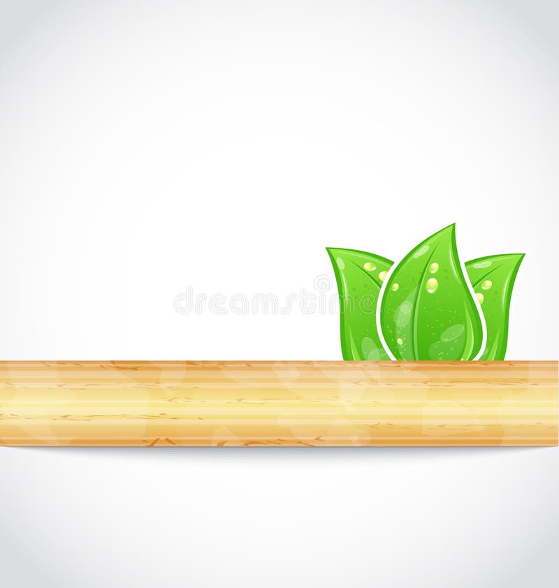 O fundo natural com verde do eco sae e madeira ilustração royalty free O fundo natural com verde do eco sae e madeira ilustração royalty free