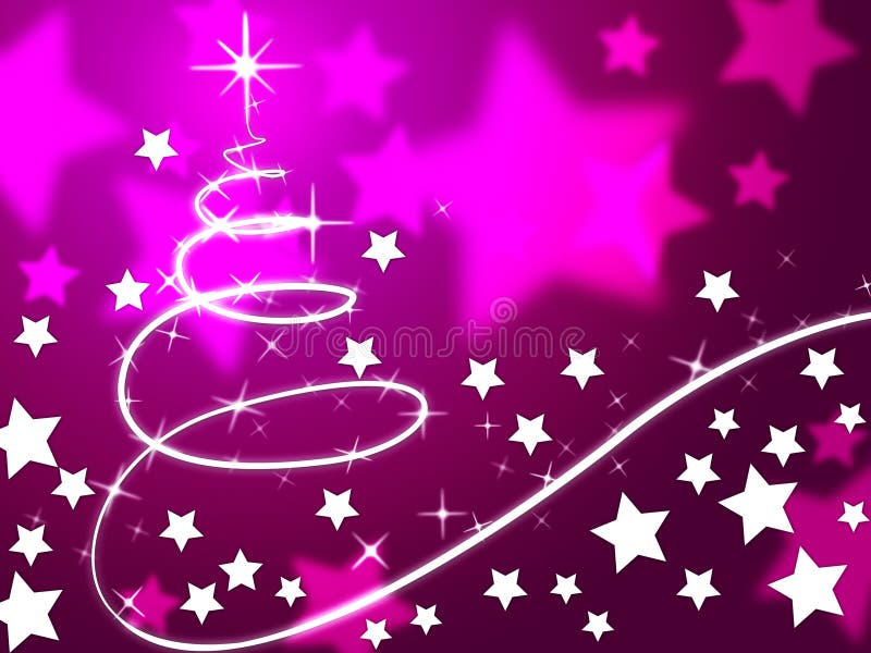 O Fundo Roxo Da árvore De Natal Significa a época Natalícia E As Estrelas  Ilustração Stock - Ilustração de feriado, fundo: 42078897