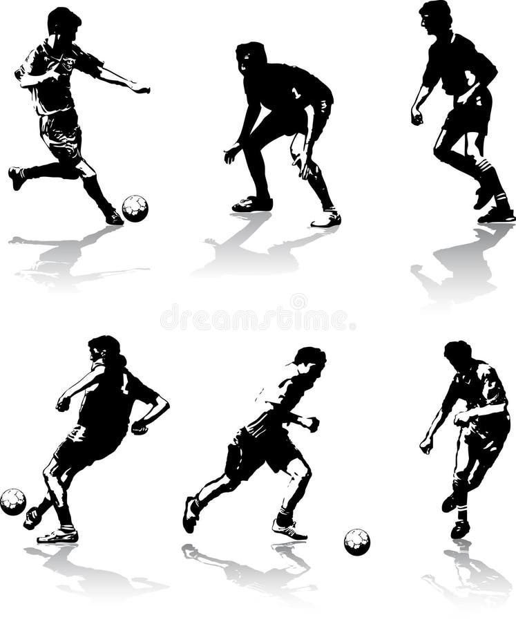O futebol figura figuras ilustração stock O futebol figura figuras ilustração stock