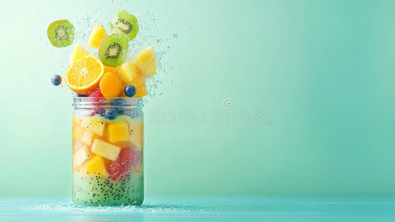 O fuziune de suc de fructe și brânză creează un afișaj vizual vibrant și dinamic stock image