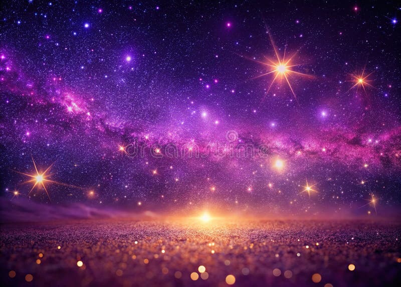 O galaxie spumantă foarte purpurie Un fond celest de noapte stelară cu expunere îndelungată pentru proiectele dvs. de design. Scufundă-te în frumusețea uimitoare a unei galaxii violete vibrante capturată într-o fotografie uluitoare cu expunere lungă. Stele care strălucesc ca praful cosmic pictează cerul nopții cu o strălucire eterică. Această imagine captivantă, plină cu sclipici irizante și nuanțe de violet adânc, este perfectă pentru crearea unei atmosfere mistice și de vis. Fundalul violet intens dispare subtil