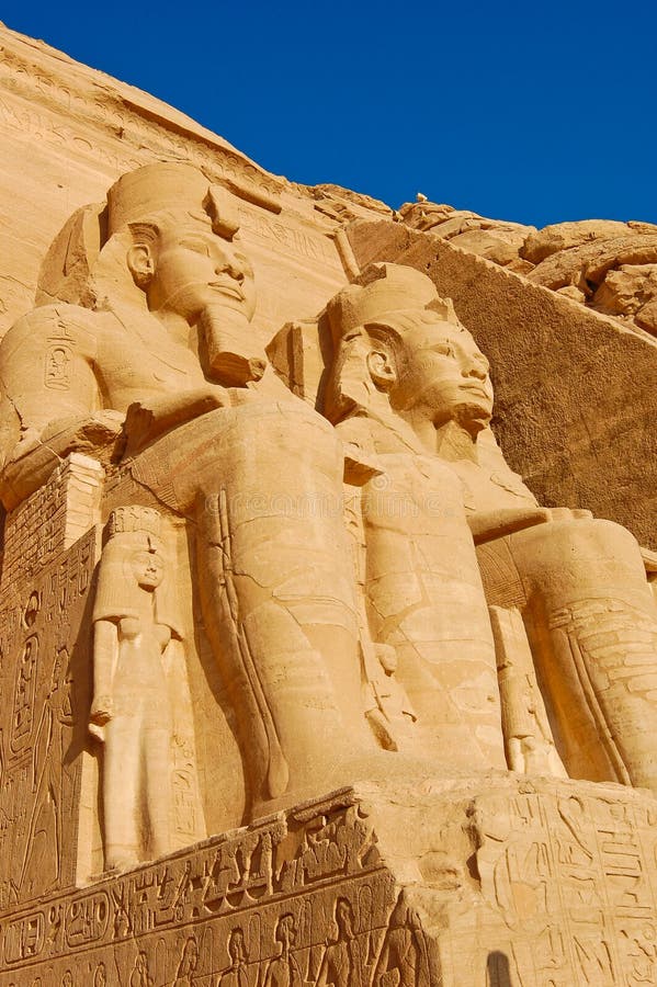 O grande templo de Abu Simbel, Egito fotografia de stock
