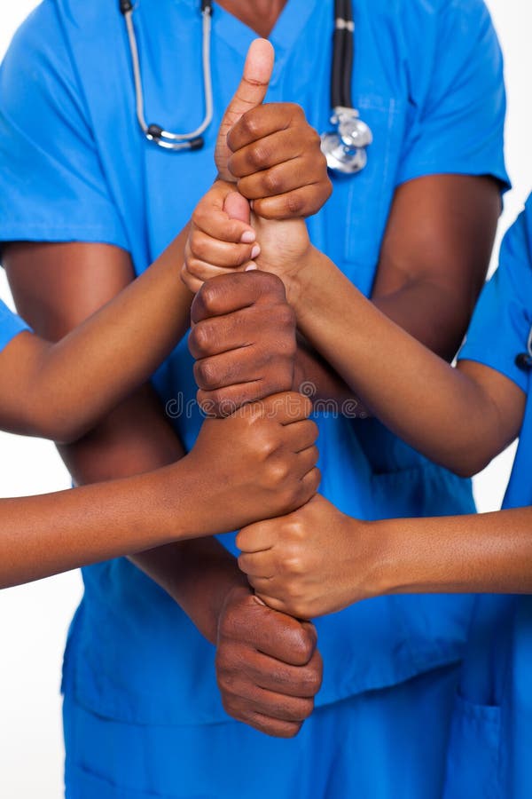 Equipe africana dos cuidados médicos foto de stock Equipe africana dos cuidados médicos foto de stock