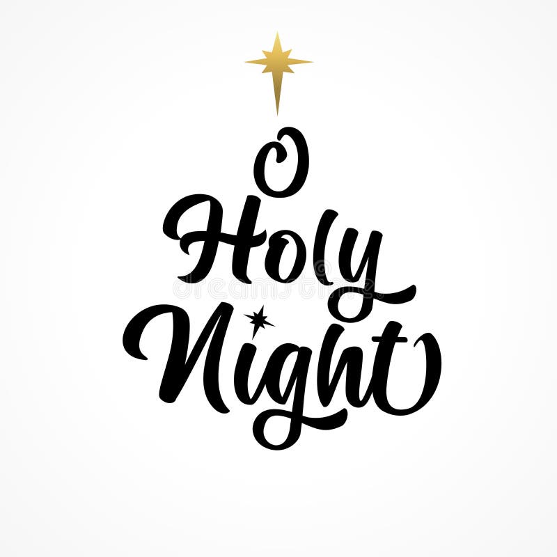 O Holy Night, calligraphy banner