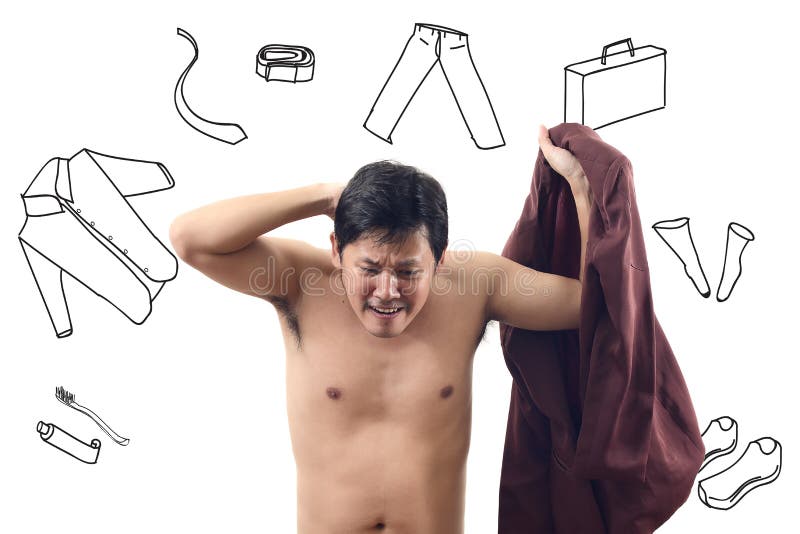 O homem de negócios confunde no isolado do tempo de manhã no fundo branco imagem de stock royalty free O homem de negócios confunde no isolado do tempo de manhã no fundo branco imagem de stock royalty free