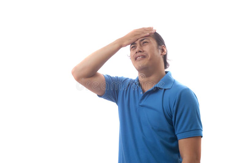 O homem novo mostra o gesto do pesar fotos de stock O homem novo mostra o gesto do pesar fotos de stock