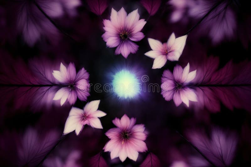 O imagine generată de calculator a florilor roz și albe. ai generativ vector illustration