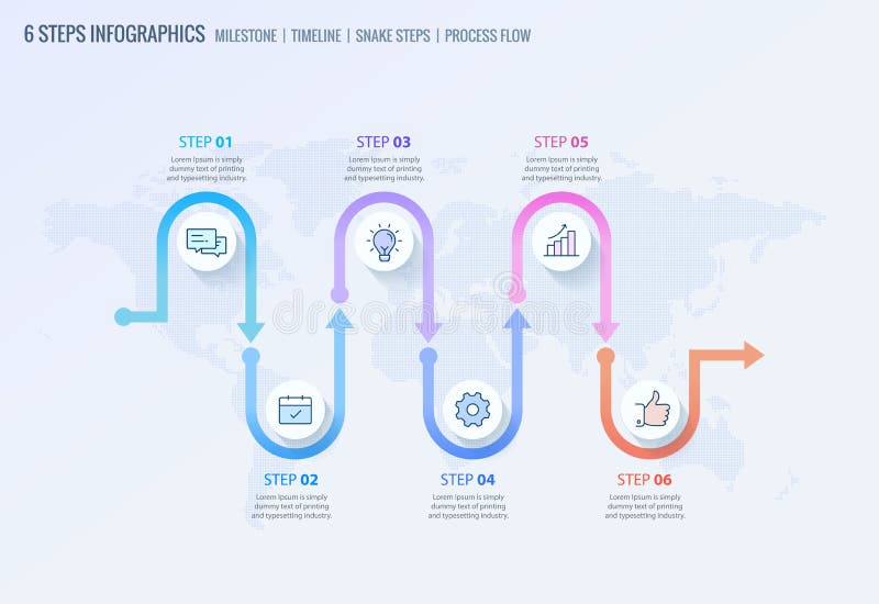 O infographics do marco miliário, infographics do espaço temporal, processa o fluxo infographic ilustração royalty free O infographics do marco miliário, infographics do espaço temporal, processa o fluxo infographic ilustração royalty free