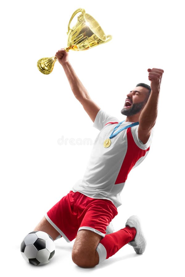 Jogador De Futebol Ou Futebol Em Ação No Estádio Com Lanternas Chutando  Bola Para Ganhar Um ângulo Largo Imagem de Stock - Imagem de africano,  lanternas: 177366365