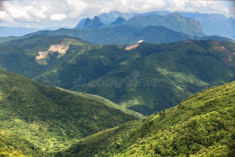 O Lanscape grande em Luang Prabang, Laos fotos de stock royalty free O Lanscape grande em Luang Prabang, Laos fotos de stock royalty free