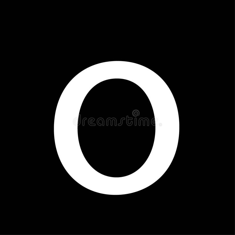 O Letter on Black Background Stock Illustration - Illustration of brand