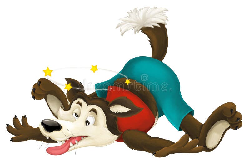 O lobo dos desenhos animados ilustração stock O lobo dos desenhos animados ilustração stock