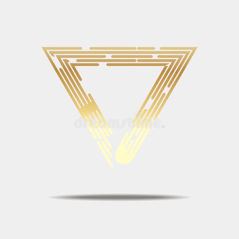 O Logotipo é Triângulo, Prata, Triângulo Invertido Ilustração Stock -  Ilustração de azul, empresa: 168453629