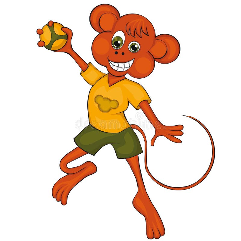 Vector Desenhos Animados Que Joga Macaco Clipart Clipart Macaco