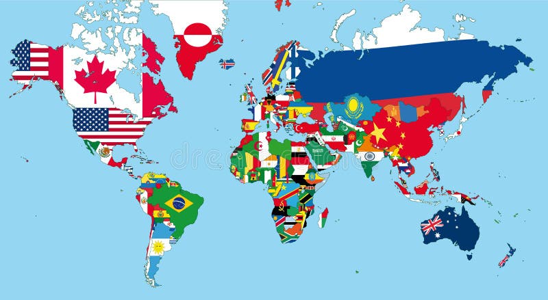 O mapa de mundo ilustração royalty free O mapa de mundo ilustração royalty free