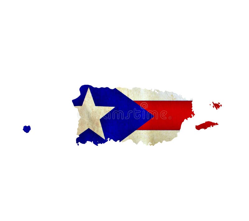 Map of Puerto Rico isolated. Map of Puerto Rico isolated