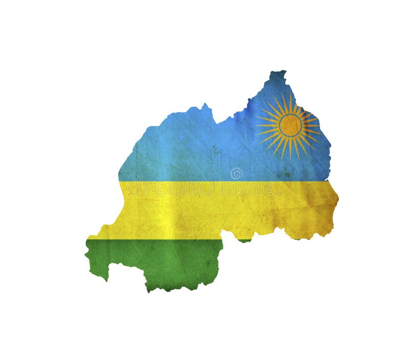 Map of Rwanda isolated. Map of Rwanda isolated