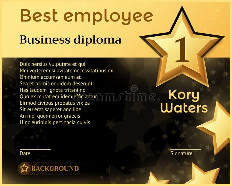 O melhor molde mensal do vetor da concessão do reconhecimento do diploma do negócio do empregado ilustração do vetor O melhor molde mensal do vetor da concessão do reconhecimento do diploma do negócio do empregado ilustração do vetor
