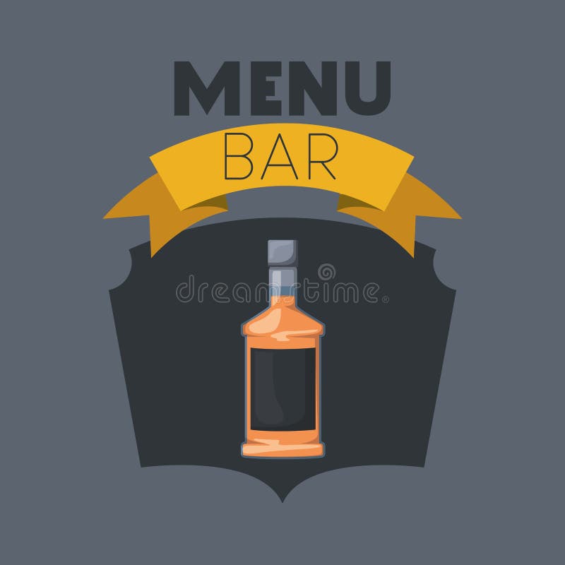 O melhor quadro do licor da garrafa da bebida ilustração stock