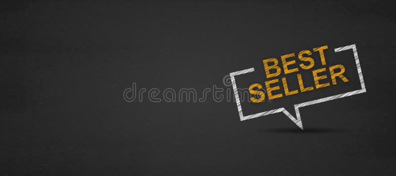 O melhor vendedor na bolha do discurso em um quadro-negro fotos de stock royalty free O melhor vendedor na bolha do discurso em um quadro-negro fotos de stock royalty free